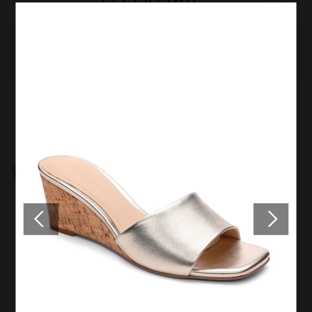 Liverpool Gold Wedge Mule, NIB Size 7M